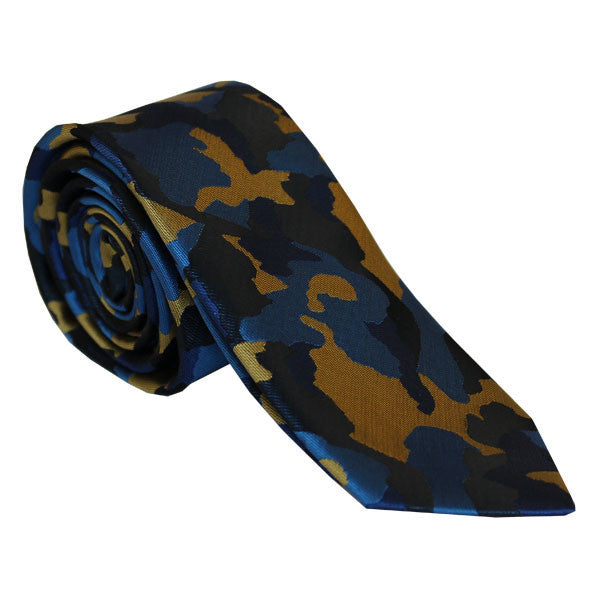 Blåt Camuflage slips