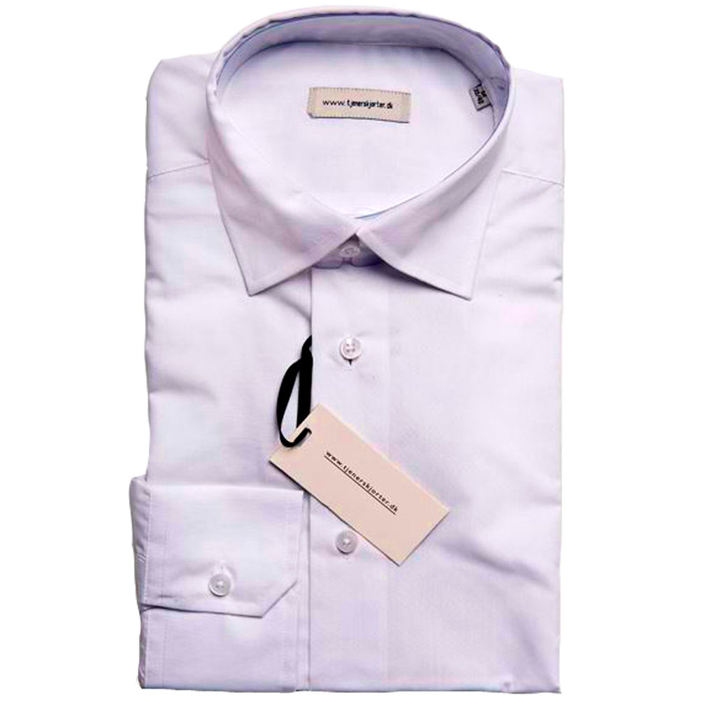 Hvid skjorte med syren skær - Unisex
